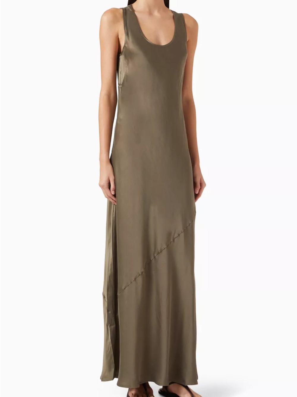 DISSH Darcy Green Silk Maxi Dress